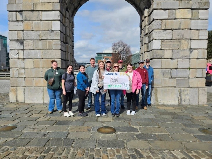 Monroe County FFA Students on trip to Ireland