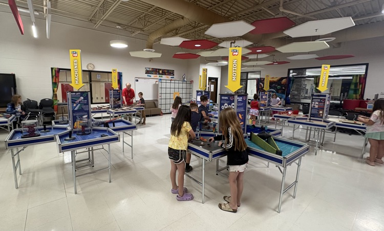 Students doing hands on STEM activities 