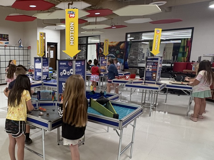 Students doing hands on STEM activities 