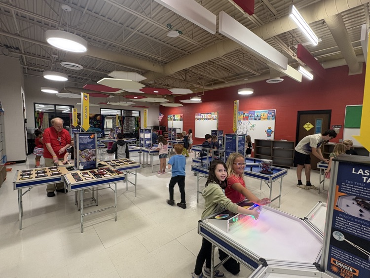 Students doing hands on STEM activities 