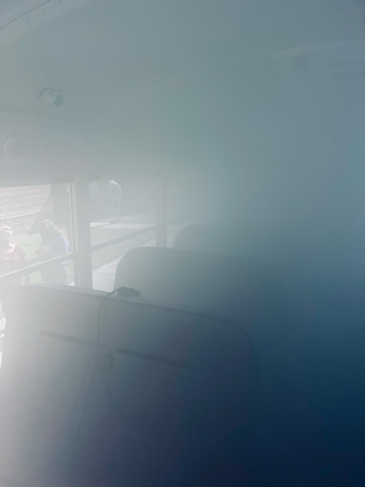 Monroe County School bus evacuation training. 