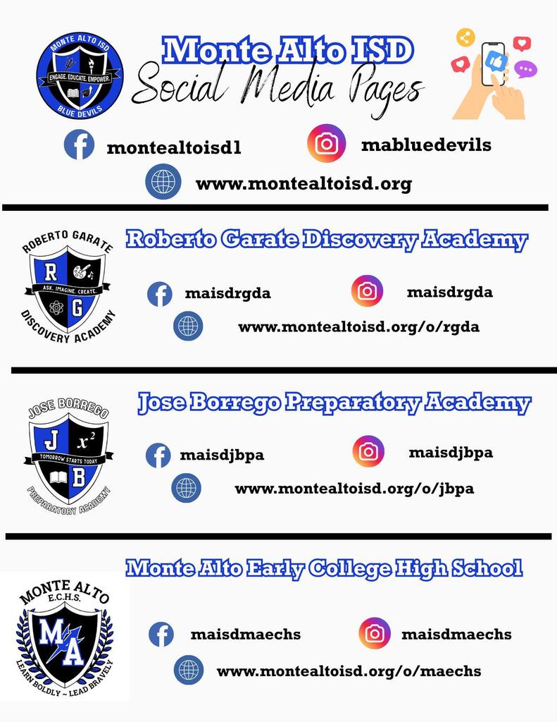 Monte Alto Campus Social Media Links