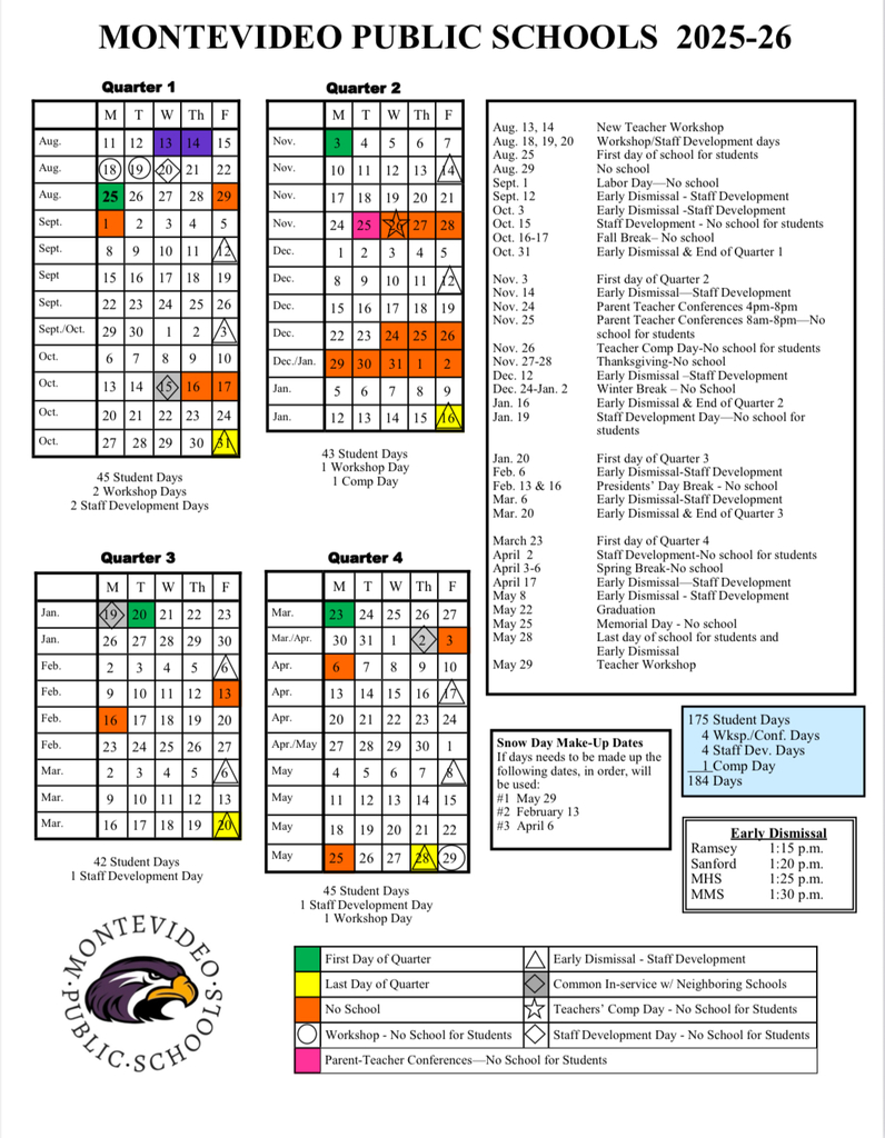 2025-2026 School Calendar