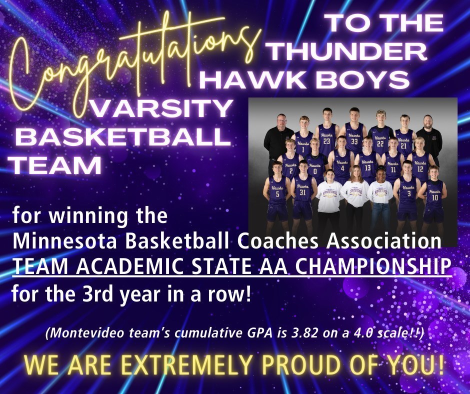 Boys Basketball Team Academic State AA Champions