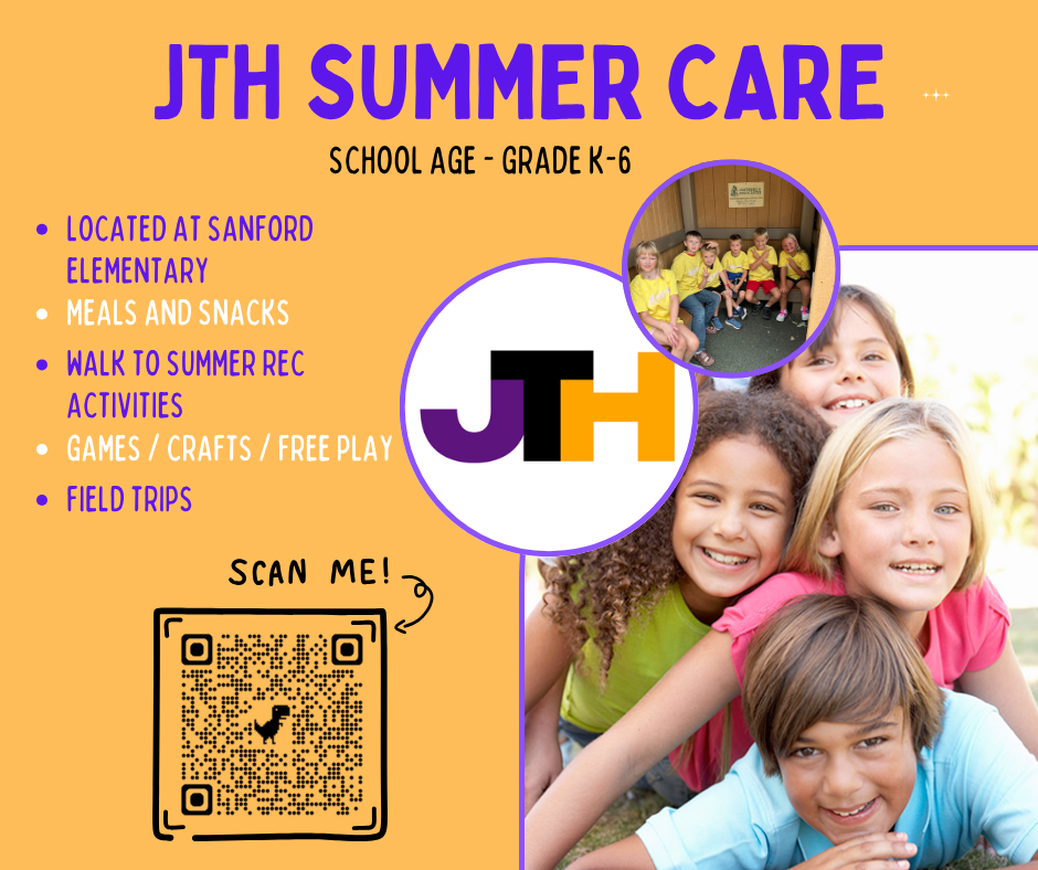 School Age Summer Care advertisement with QR Code