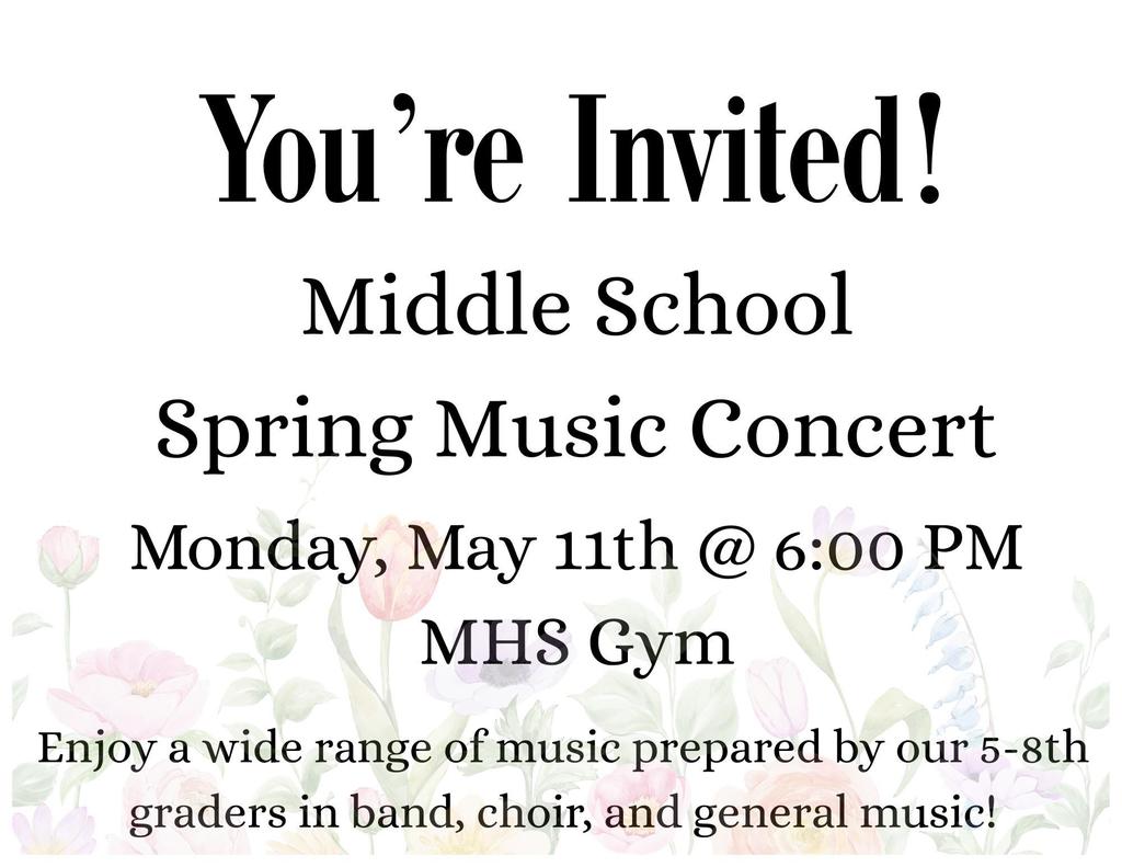 Middle School Spring Music Concert