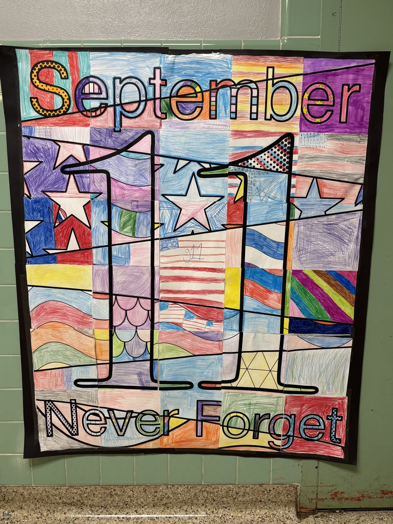 Completed "September 11" patriotic artwork display