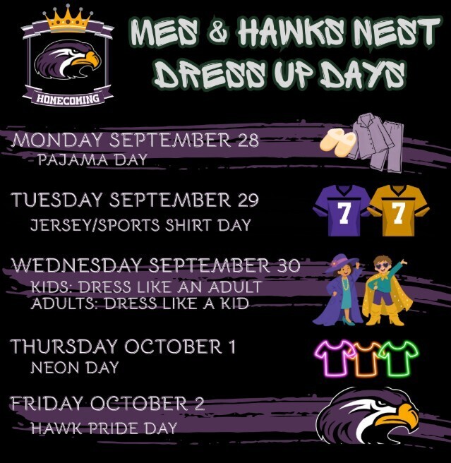 MES & Hawks Nest Dress Up Days