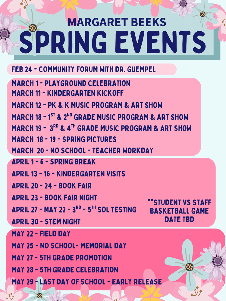 MBES Spring Events