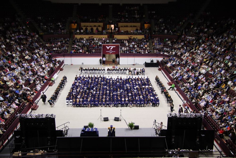 wide angle shot of graduation 