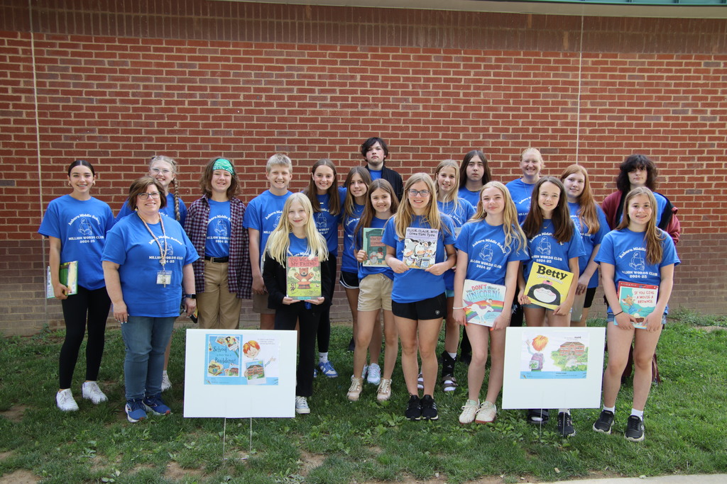 Students in the AMS million words club posing for a picture