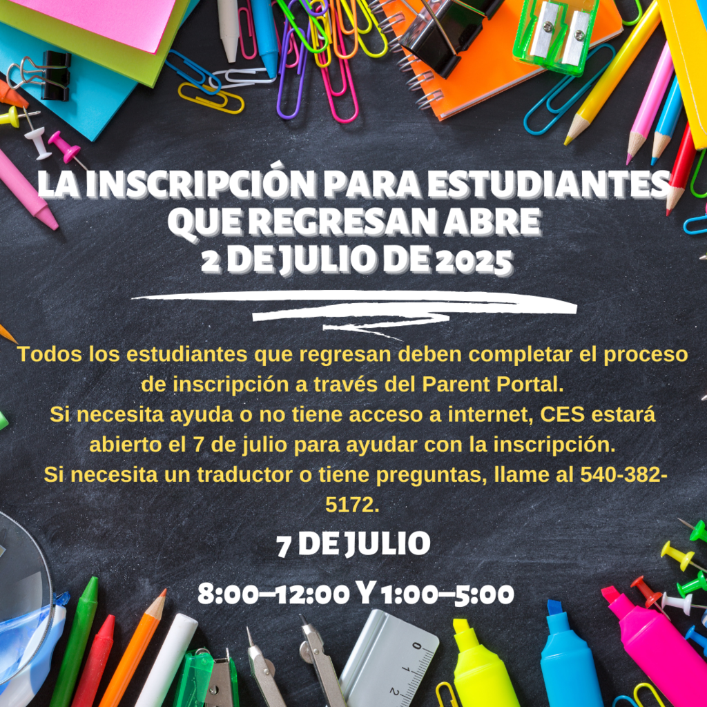 Returning student registration July 7