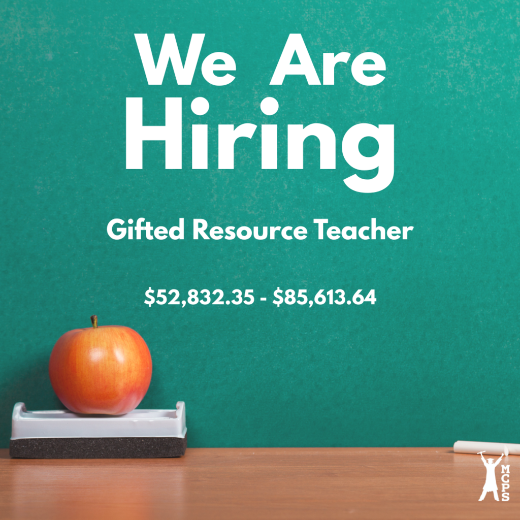 We Are Hiring Gifted Resource Teacher $52,832.35 - $85,613.64