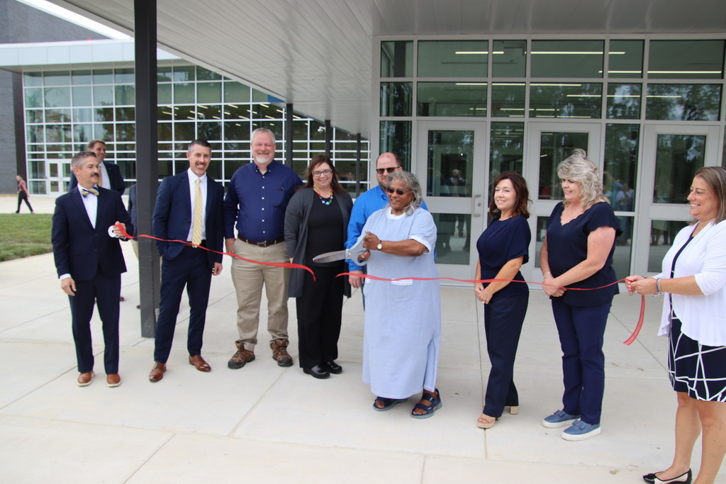 MCPS School Board cutting ribbon at CHS