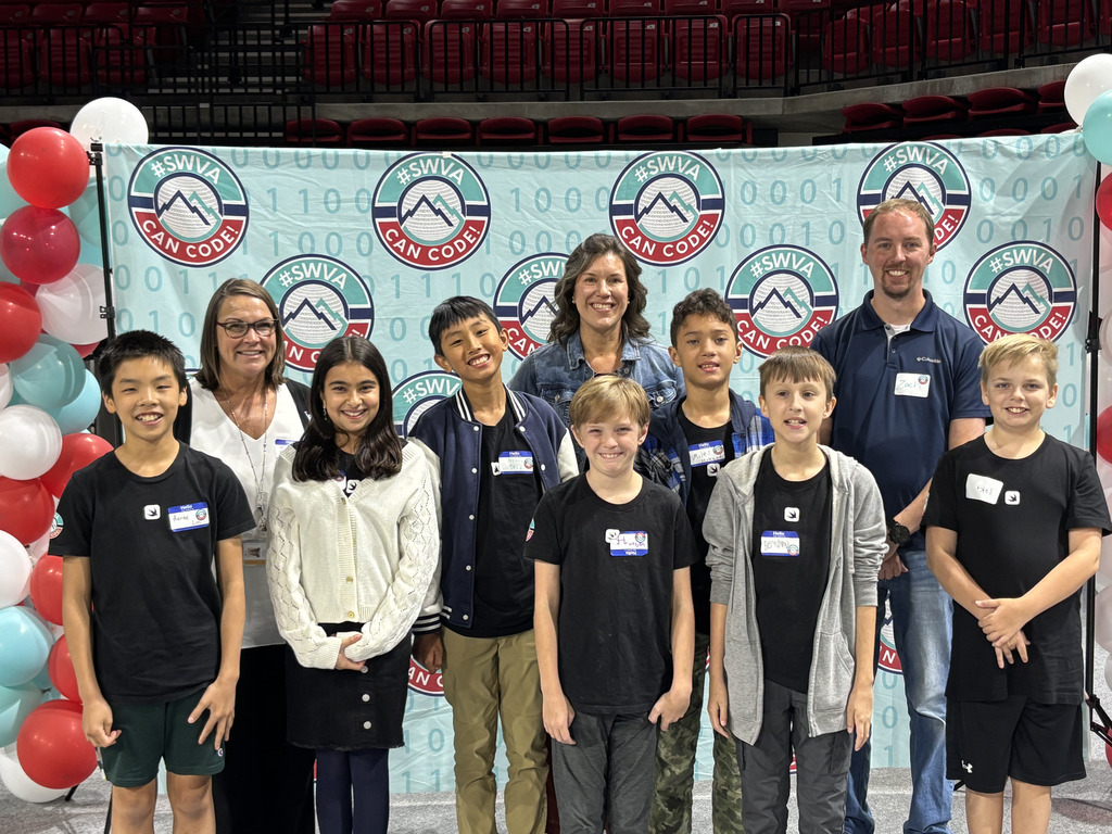 MCPS students and staff posing for a picture at the SWVA Can Code ceremony