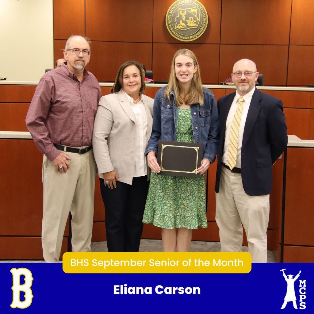 BHS Senior of the Month Eliana Carson