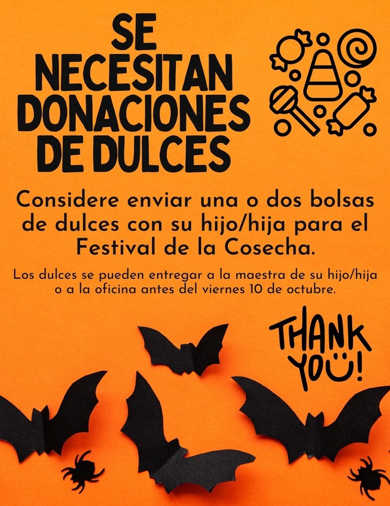Candy donations needed in SPanish
