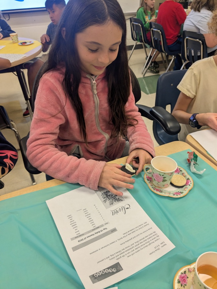 student working on her assignment