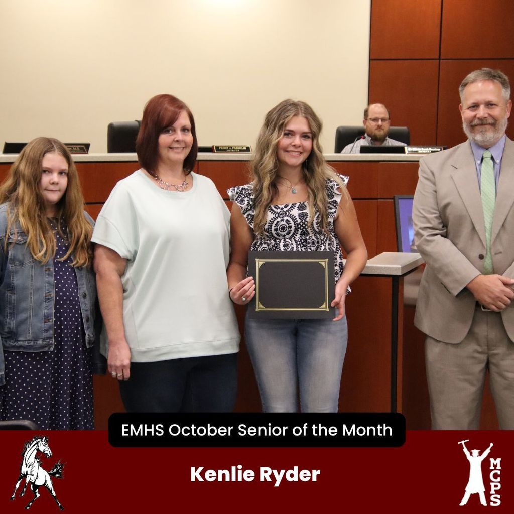 EMHs October senior of the month Kenlie Ryder