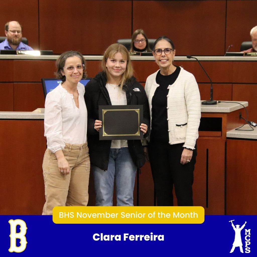 BHS Senior of the Month Clara Ferreira