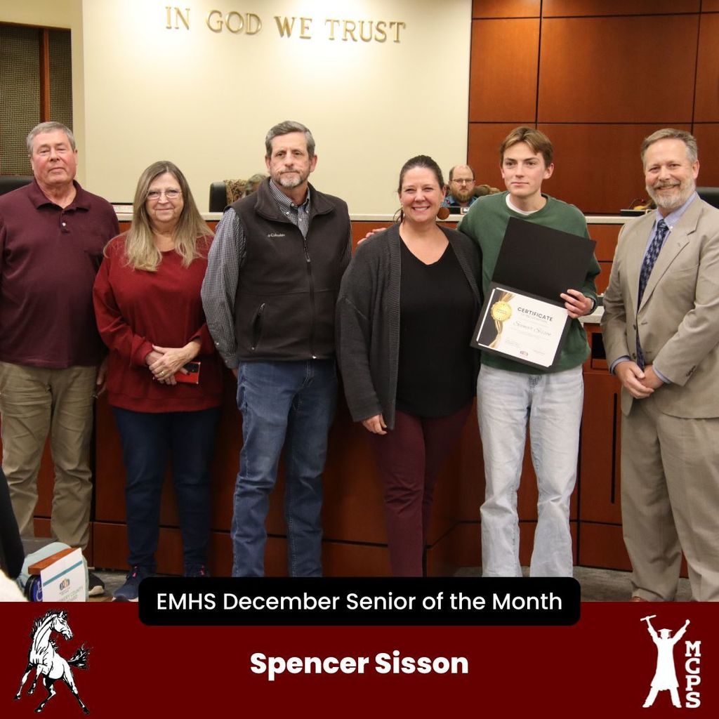 EMHS Senior of the Month Spencer Sisson