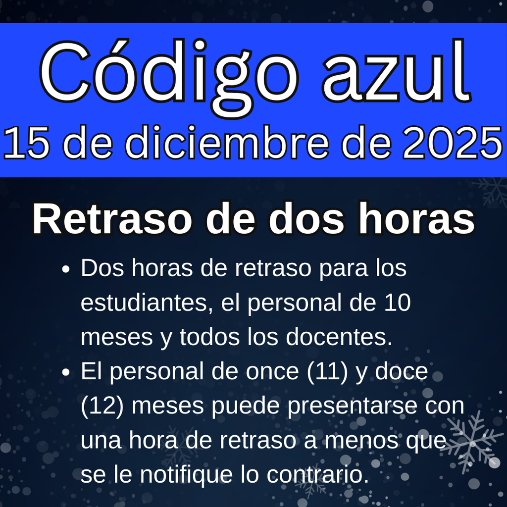 Dec 15 two hour delay code blue