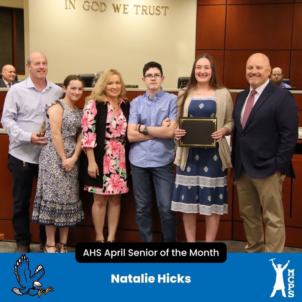 AHS Senior of the month Natalie Hicks