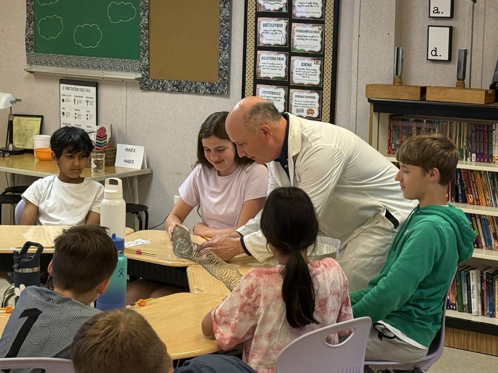 Mr. Deibler came to fifth grade today to help Ms. Johnson’s students review for their science SOL.  They loved it!  🧪