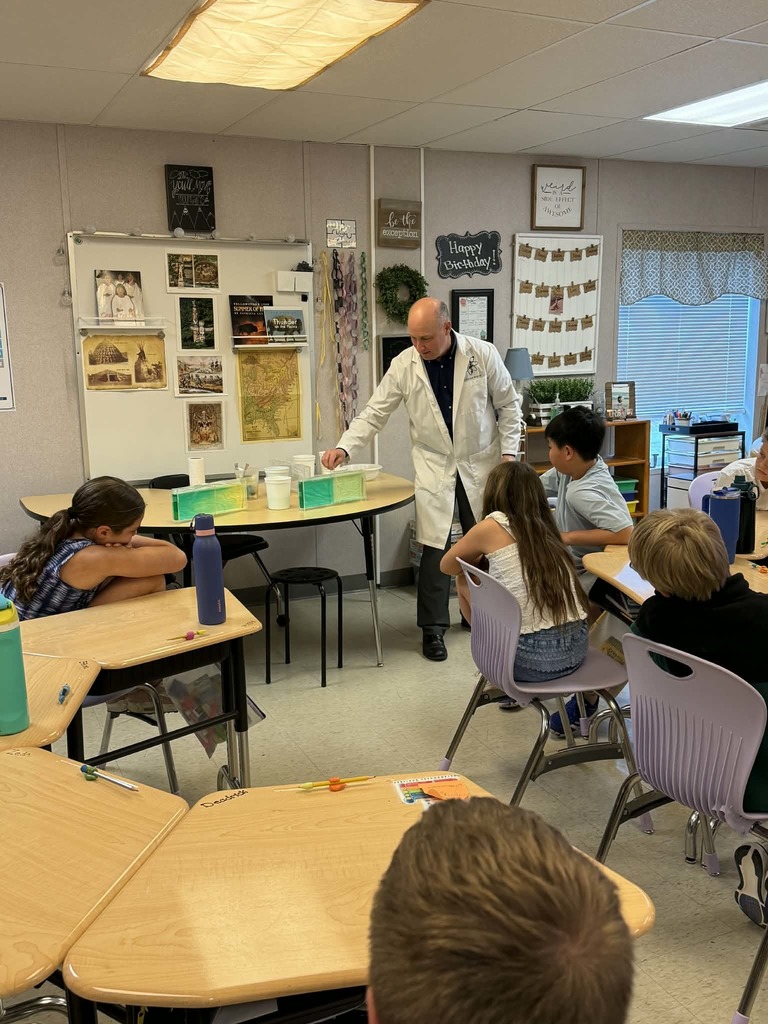 Mr. Deibler came to fifth grade today to help Ms. Johnson’s students review for their science SOL.  They loved it!  🧪