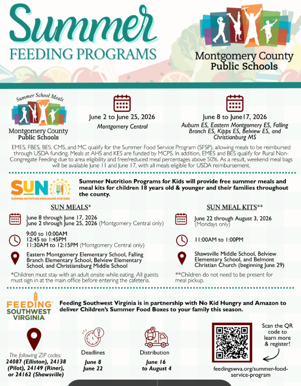 MCPS Summer Feeding Program Flyer