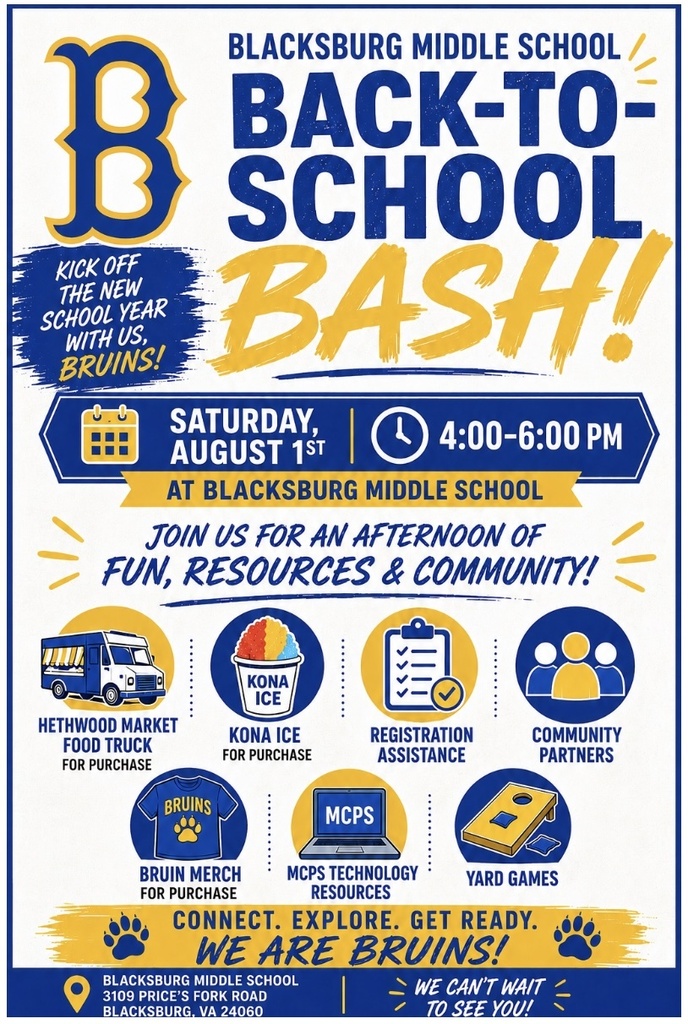 Back to School Bash flyer with details