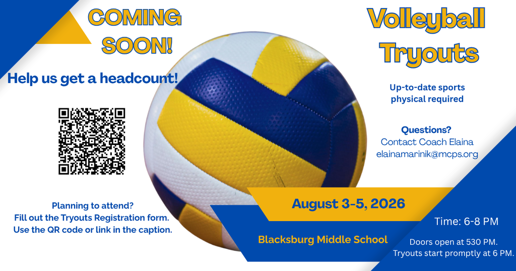 Volleyball tryout flyer