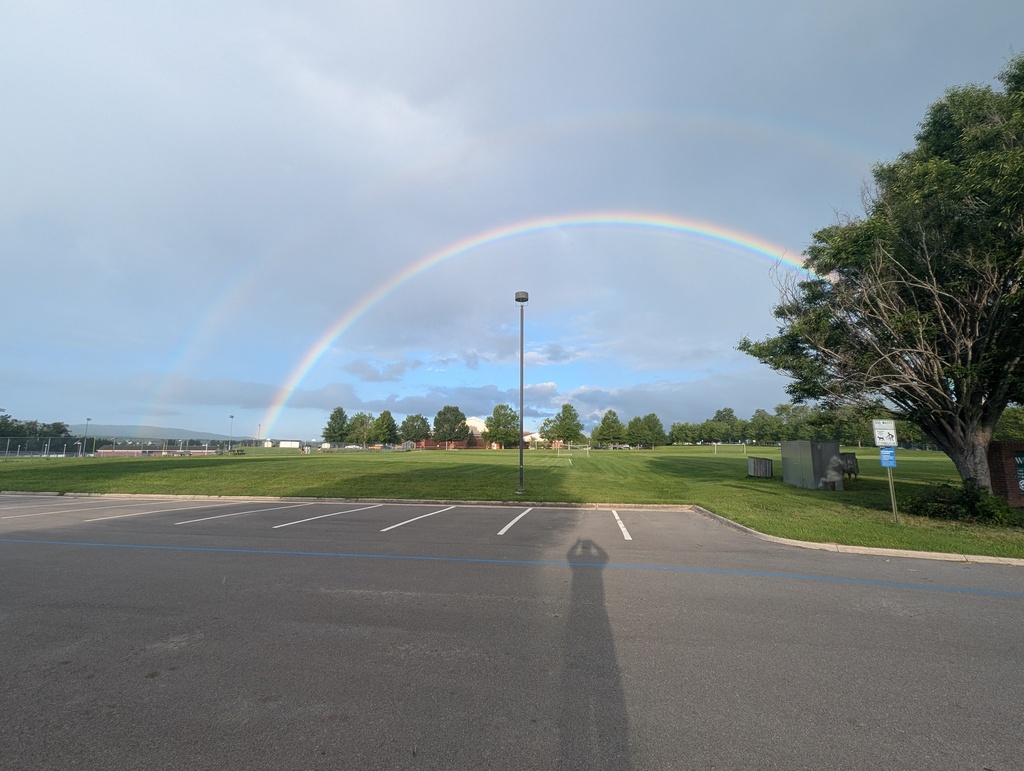 double rainbow over blacksburg middle school