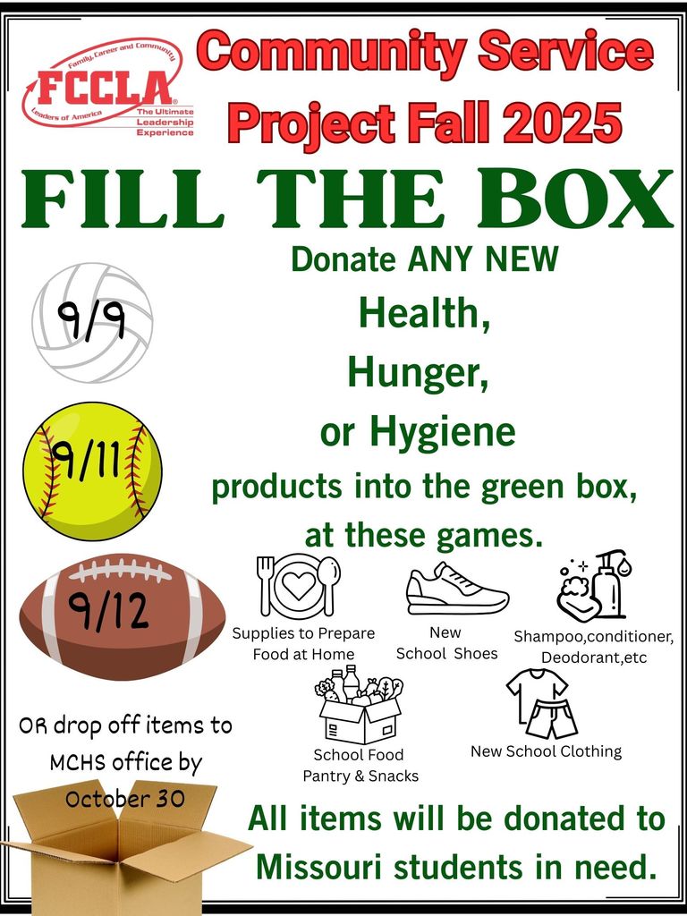 Fill the Box - FCCLA Community Service Project 2025