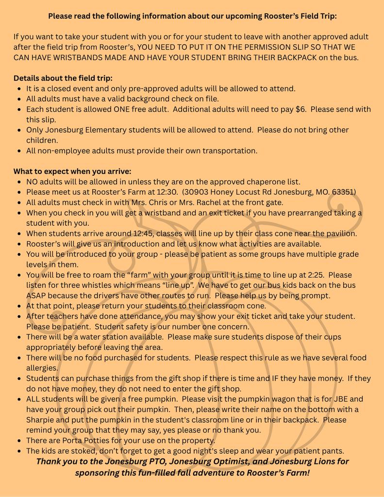 Field Trip Rules