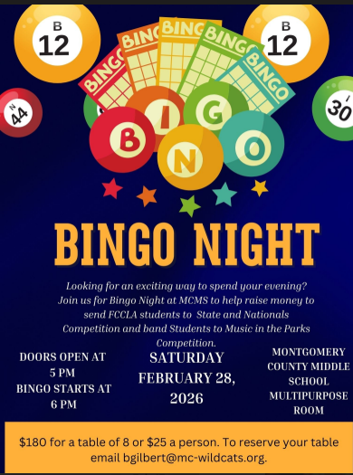 FCCLA and Band Bingo Night