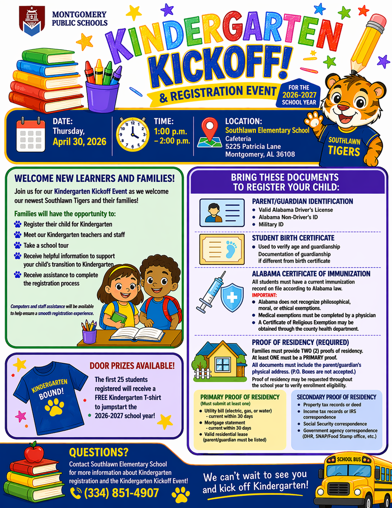 English Kindergarten Kickoff 2026-2027