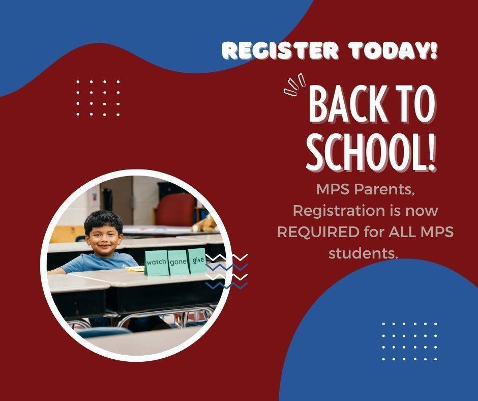 Back to school registration poster