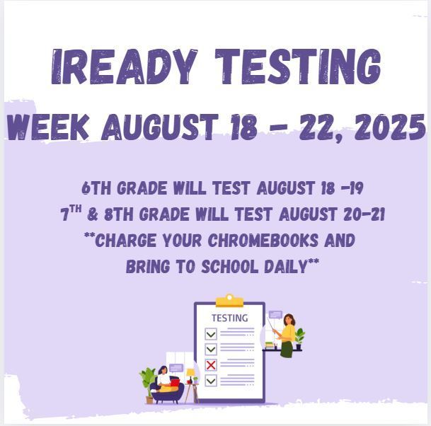 IREADY TESTING DATES