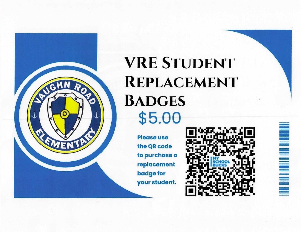 VRE Student Replacement Badges QR Code