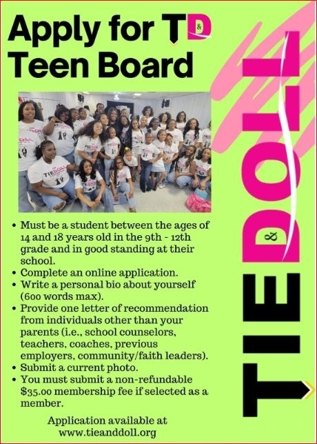 Apply for Tie and Doll Teen Board