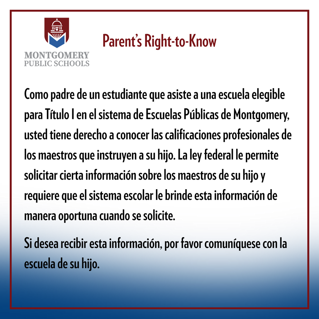 Parents Right to Know (Spanish)