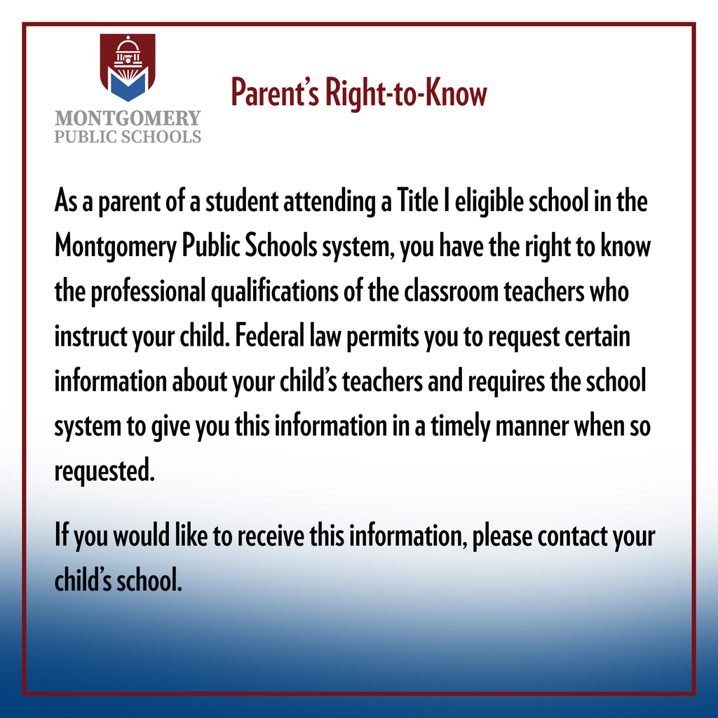 Parents Right to Know (English)