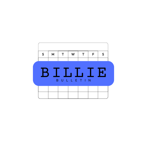 calendar with text billie bulletin
