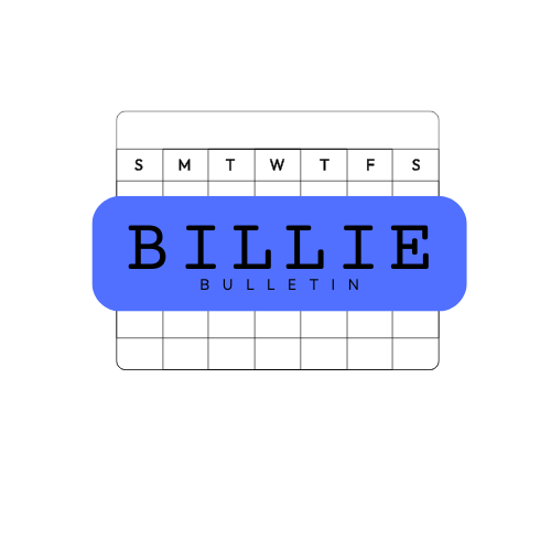 calendar with text billie bulletin
