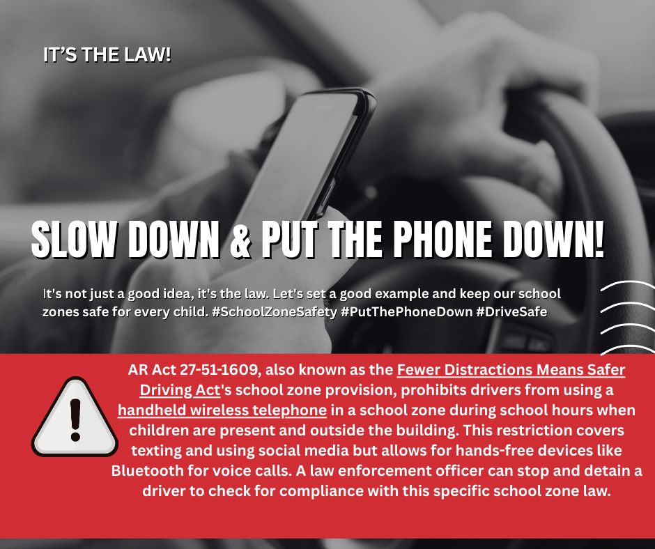 slow down and put phone down