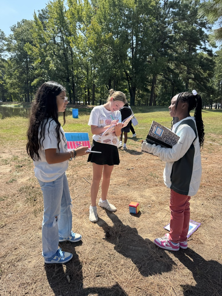 6th grade students exploring the water cycle