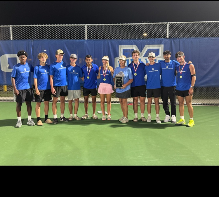 tennis team with coach