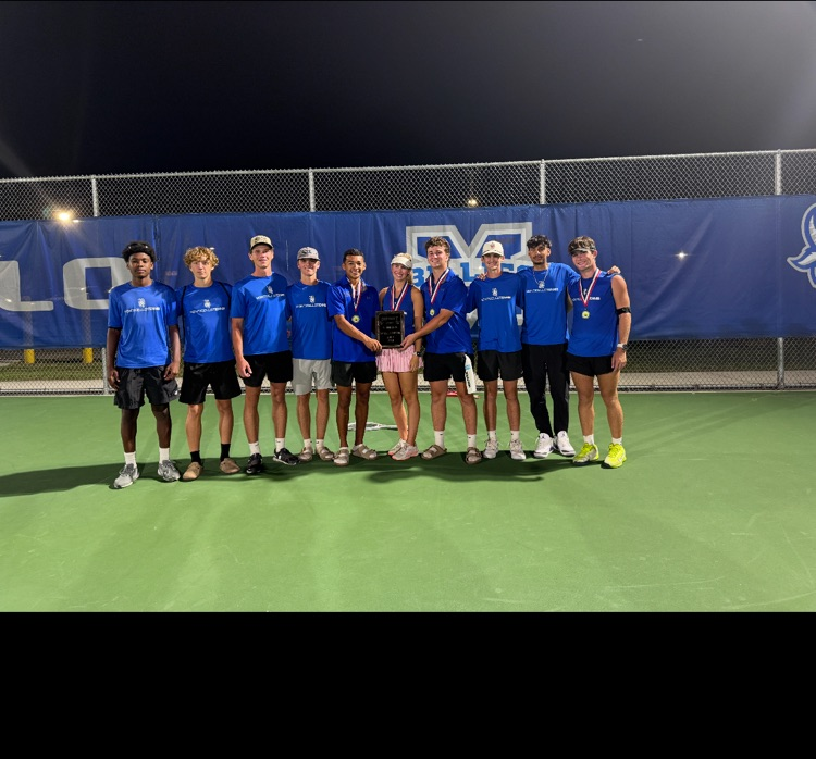 tennis team with coach