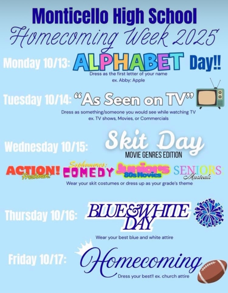 homecoming week day info